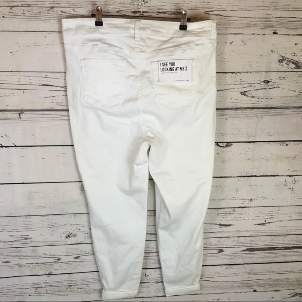 Celebrity Pink High Waist White Skinny Jeans 18 - Picture 2 of 3